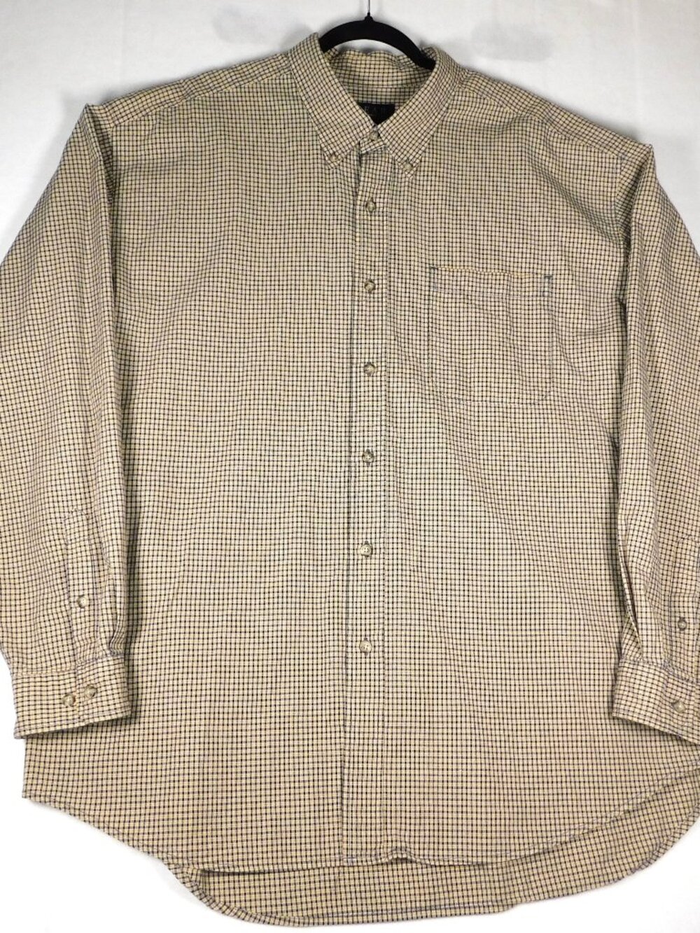 VTG Gear For Sports Men's XL Blue/Yellow  Dress Shirt L. Sleeves Button  Western